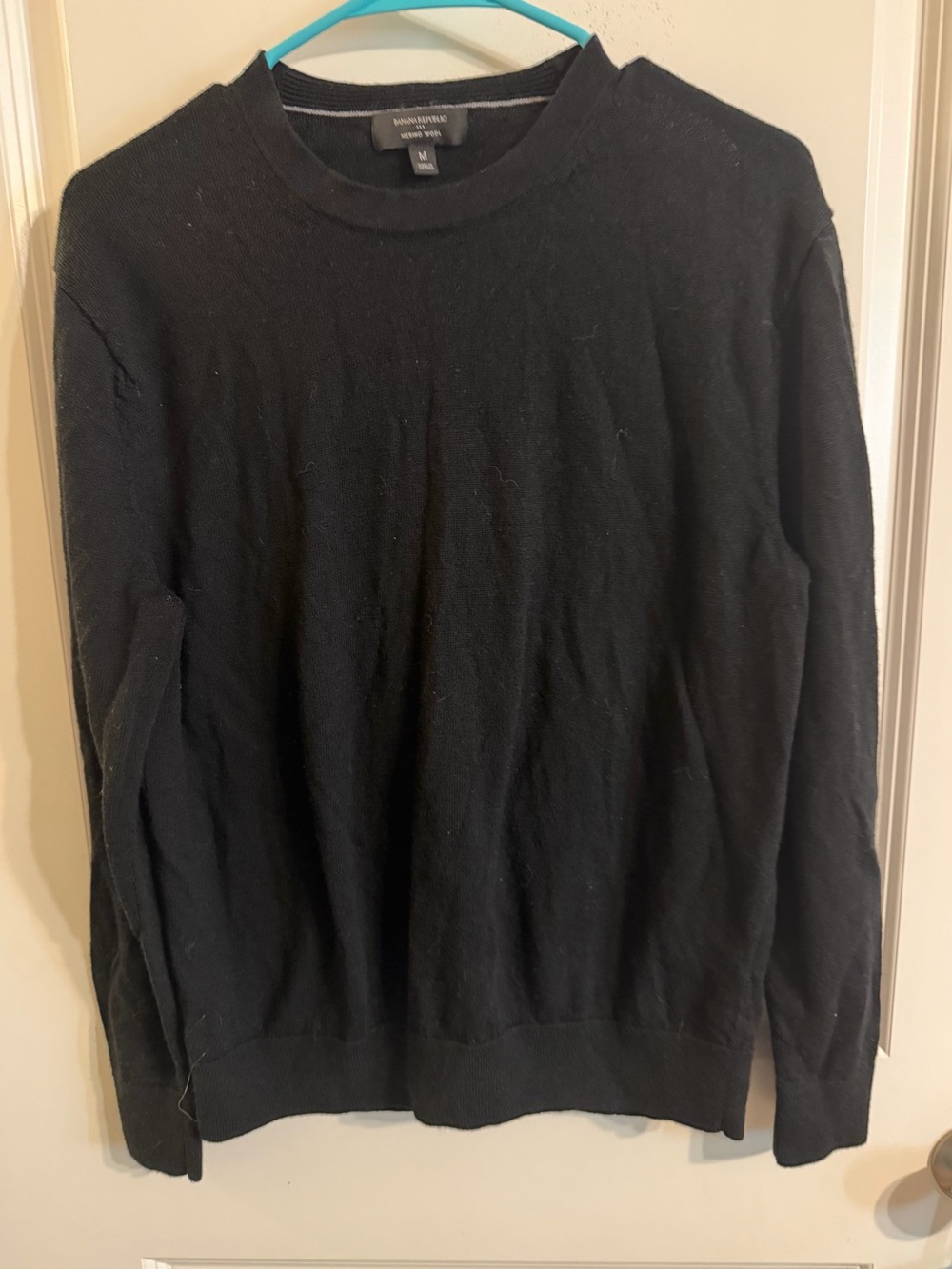 Banana Republic Women's Black Crewneck Knit Pullover